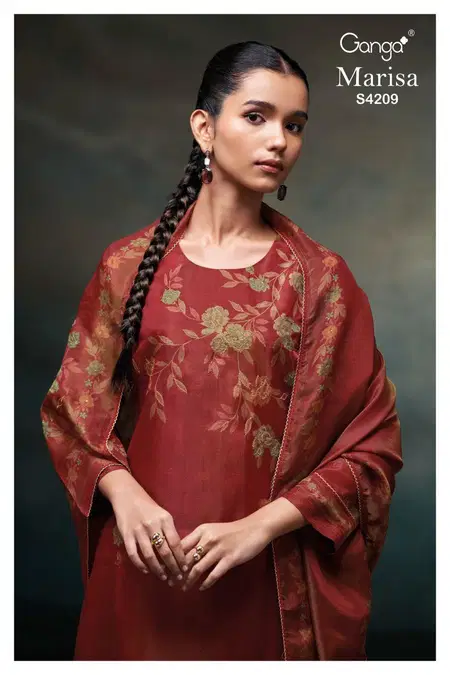 Marisa 4209 By Ganga Bemberg Silk Online Designer Salwar Suits Wholesale